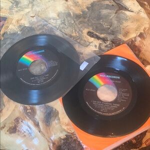 Vintage MCA Records Vinyl Records Set Elton John 45 RPM